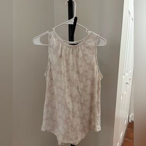 Banana Republic Factory Cream Sleeveless Blouse